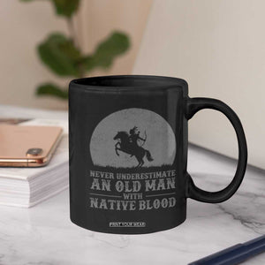 Never Underestimate An Old Man Native American Warrior Coffee Mug