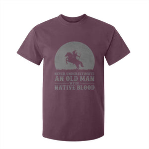 Never Underestimate An Old Man Native American Warrior T Shirt For Kid