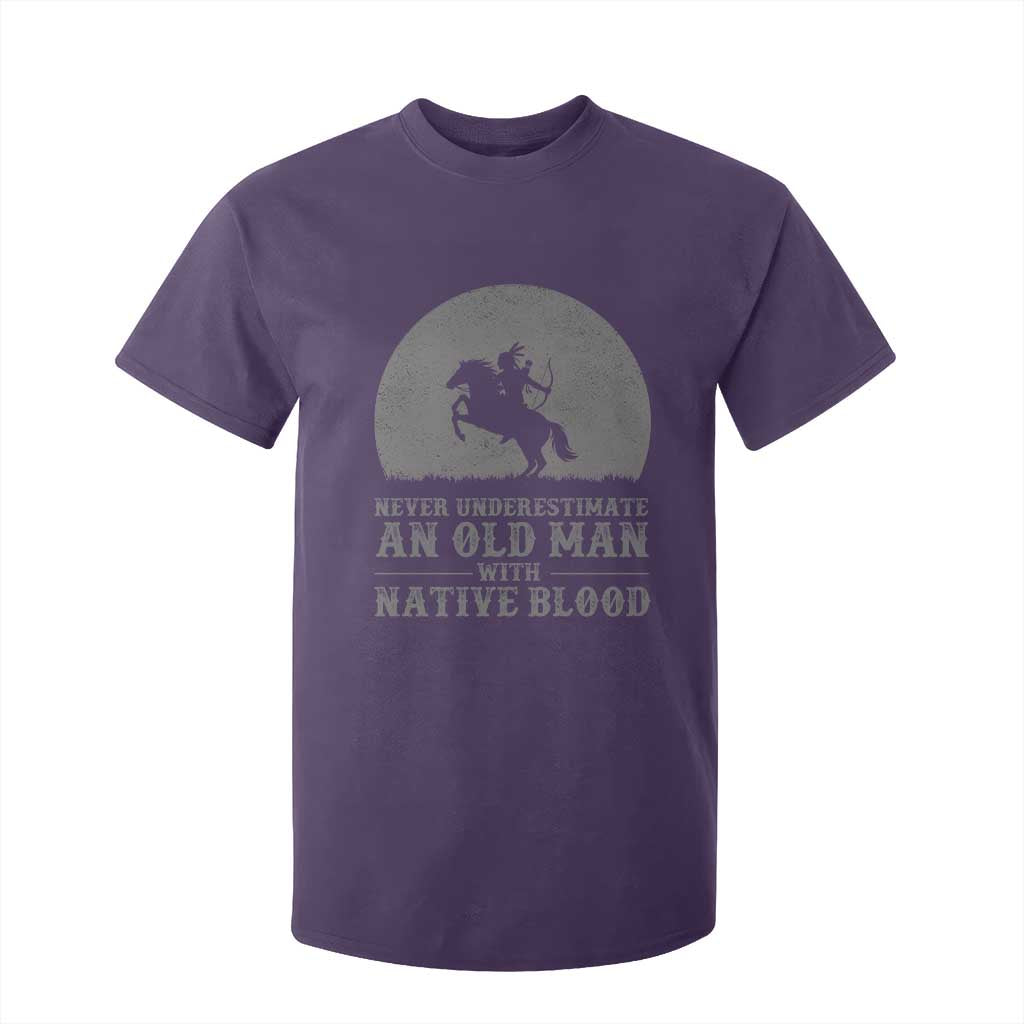 Never Underestimate An Old Man Native American Warrior T Shirt For Kid