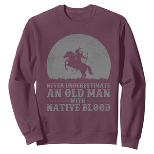 Never Underestimate An Old Man Native American Warrior Sweatshirt
