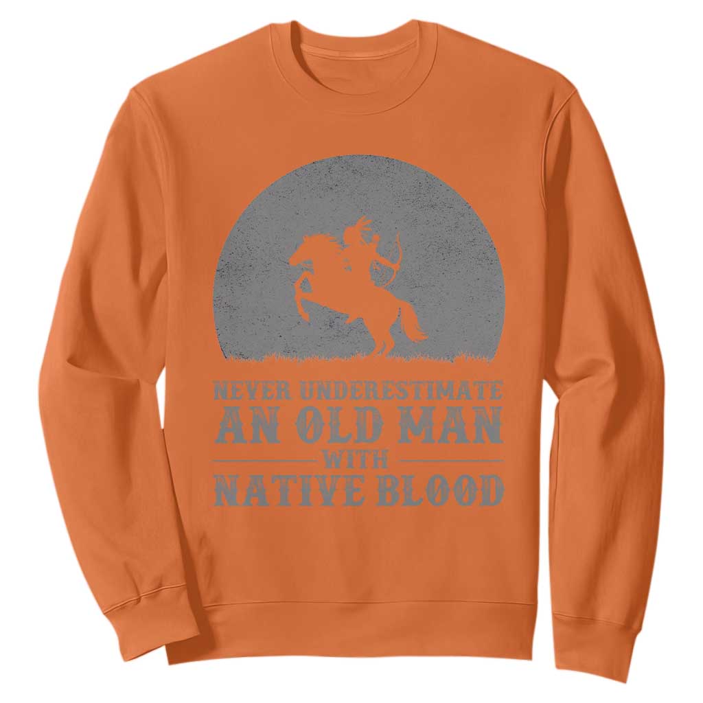 Never Underestimate An Old Man Native American Warrior Sweatshirt