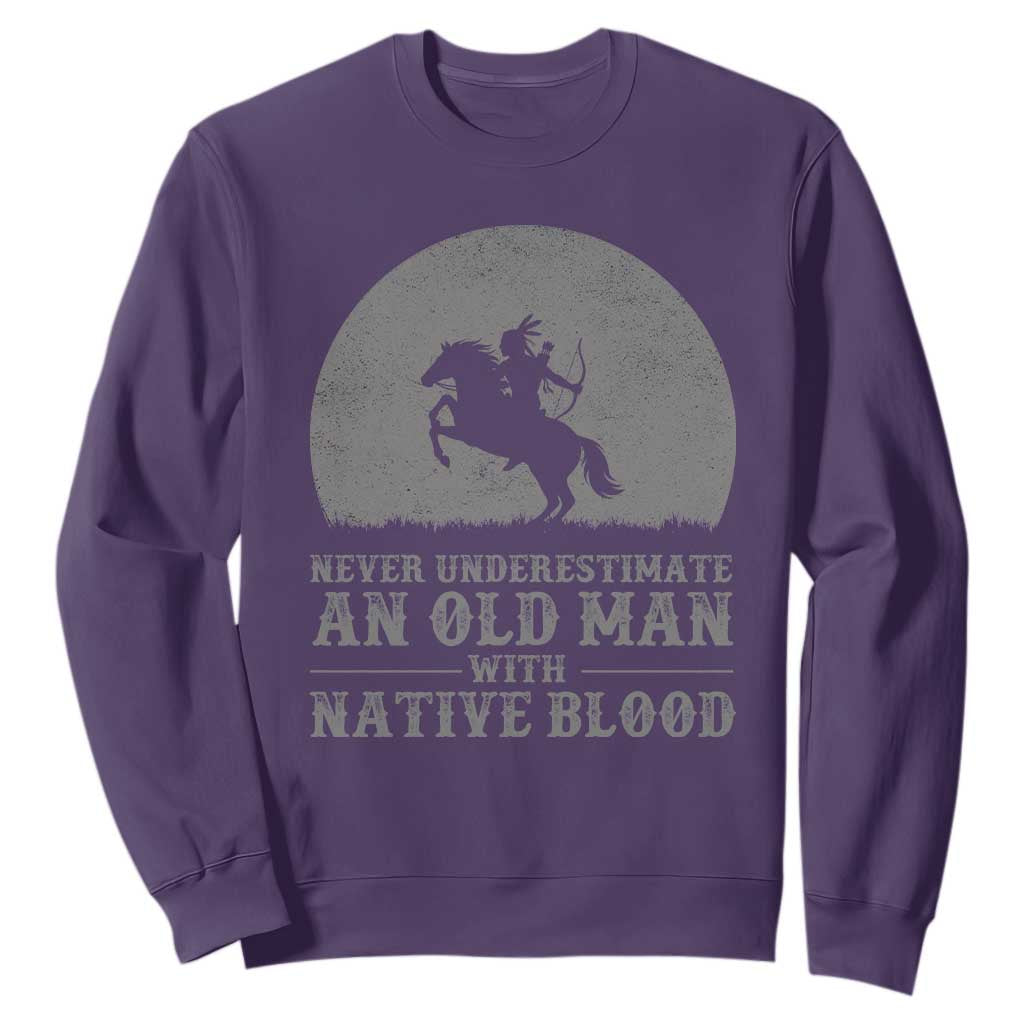 Never Underestimate An Old Man Native American Warrior Sweatshirt