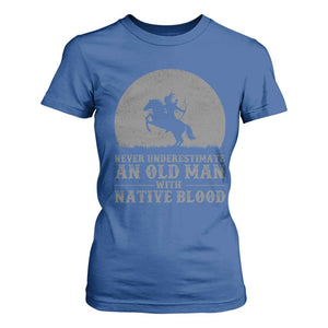 Never Underestimate An Old Man Native American Warrior T Shirt For Women
