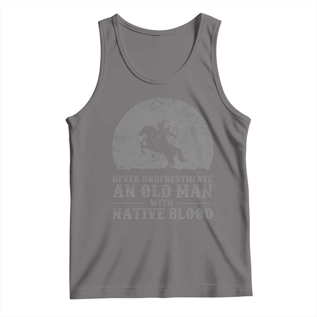 Never Underestimate An Old Man Native American Warrior Tank Top