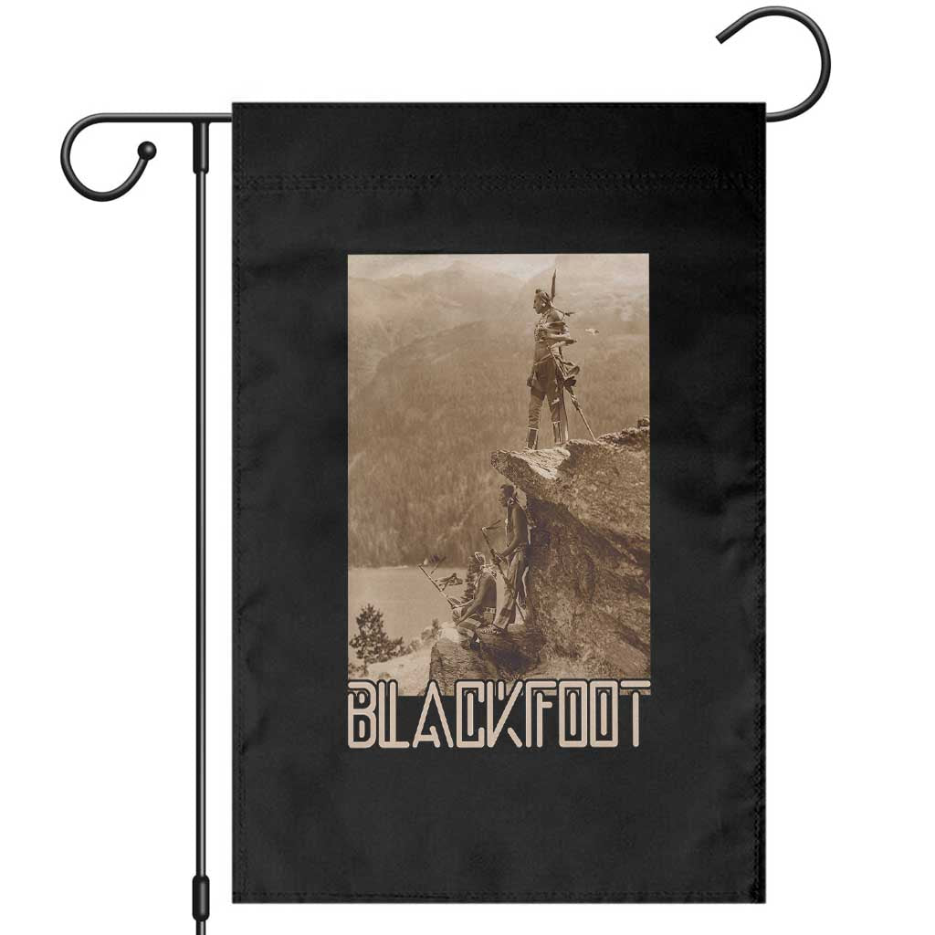 Blackfoot Native American Indians At Glacier National Park Garden Flag TS14 Black Print Your Wear