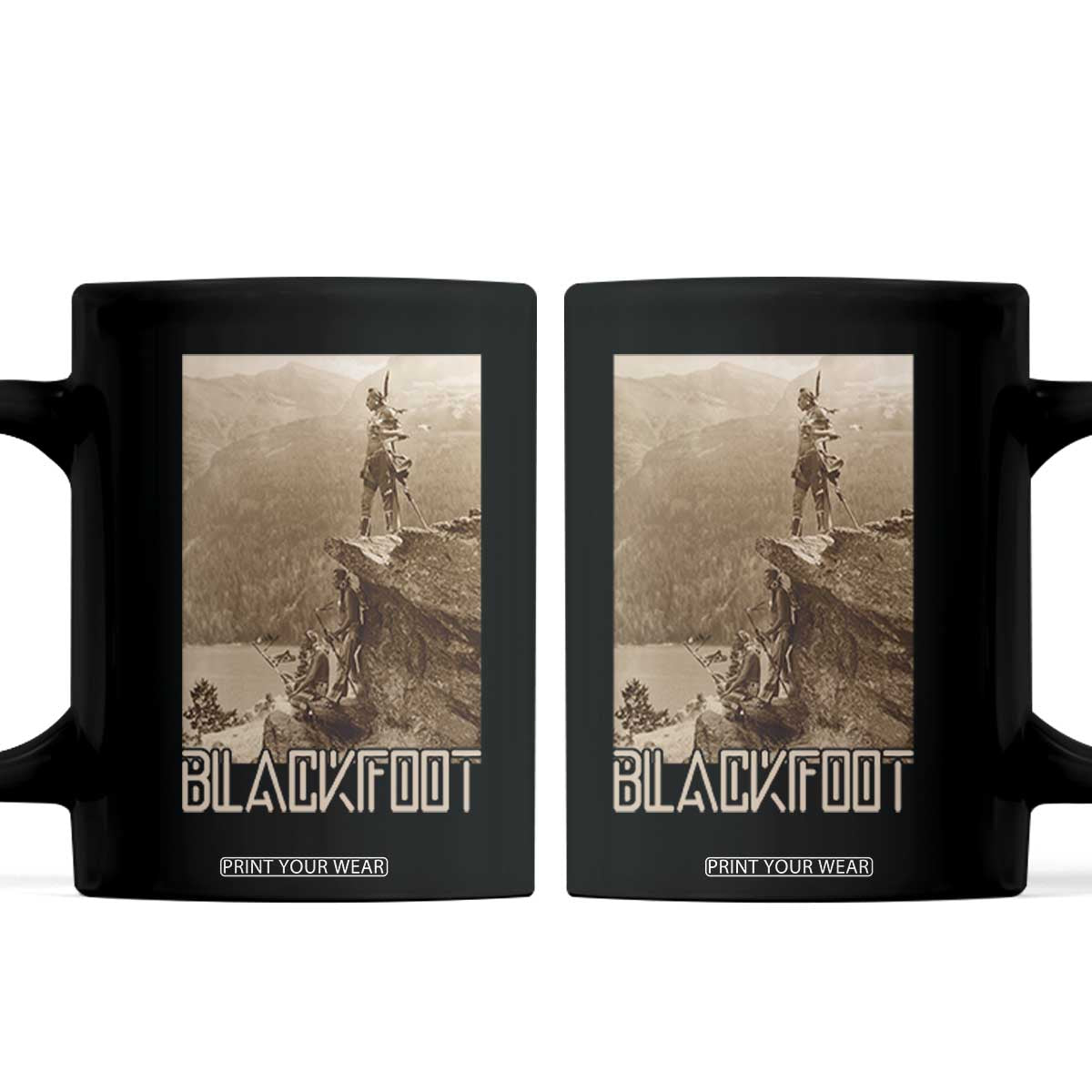 Blackfoot Native American Indians At Glacier National Park Coffee Mug