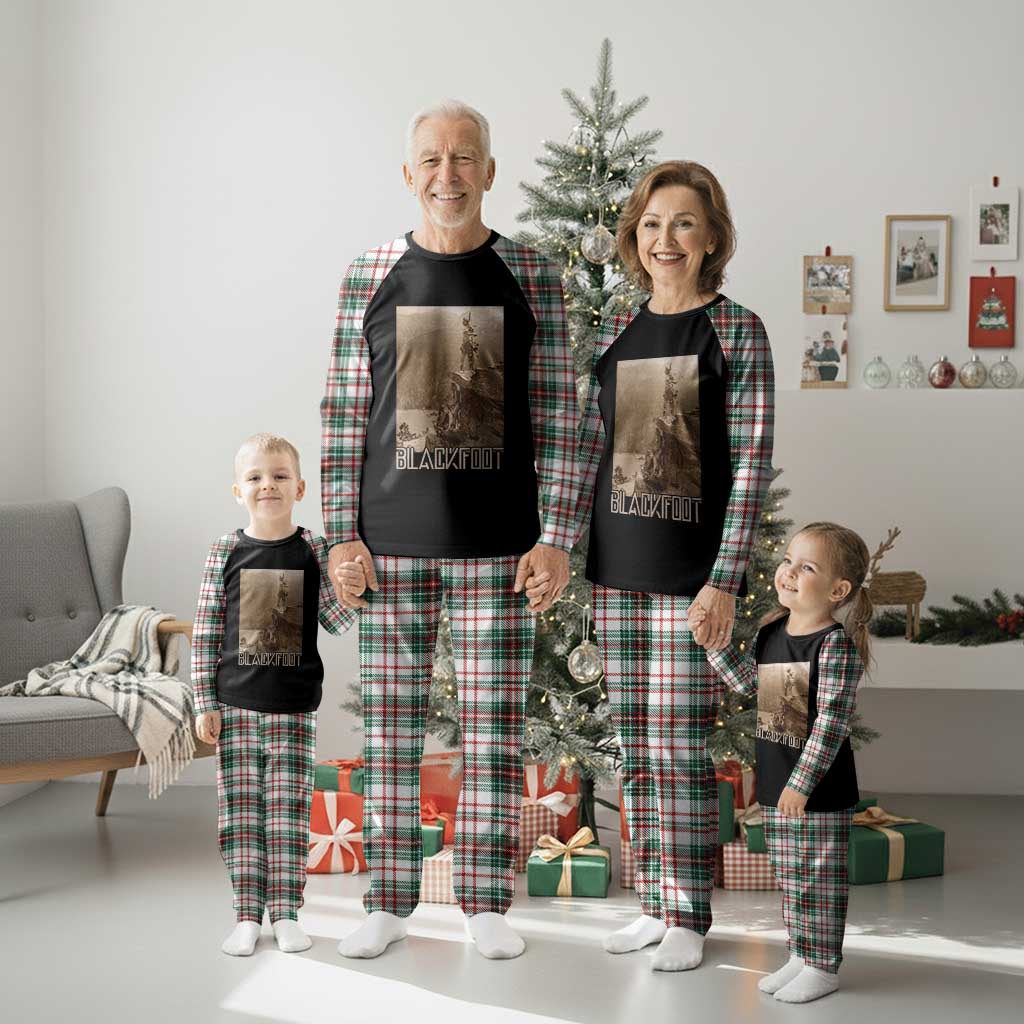 Blackfoot Native American Indians At Glacier National Park Plaid Pajama Set