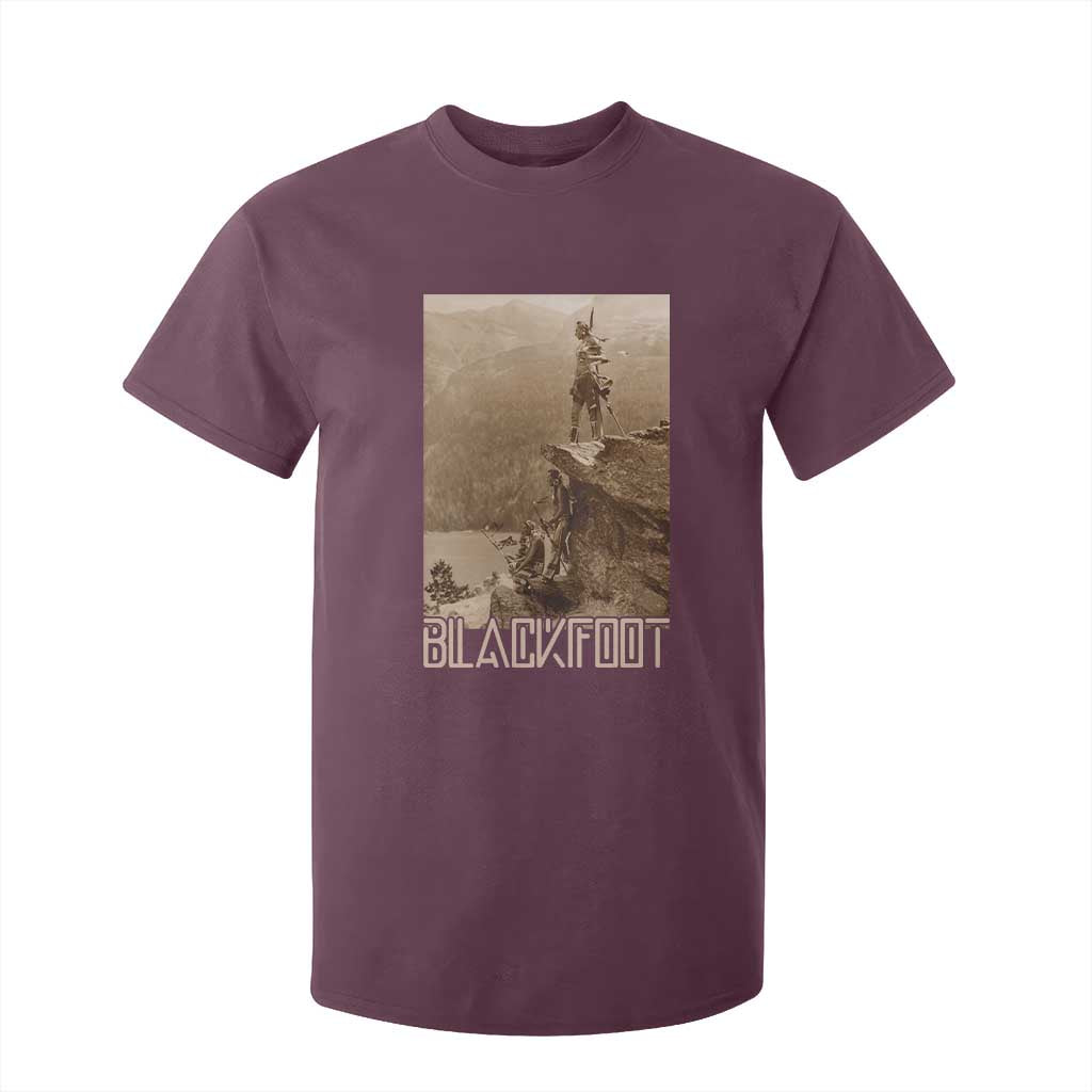 Blackfoot Native American Indians At Glacier National Park T Shirt For Kid