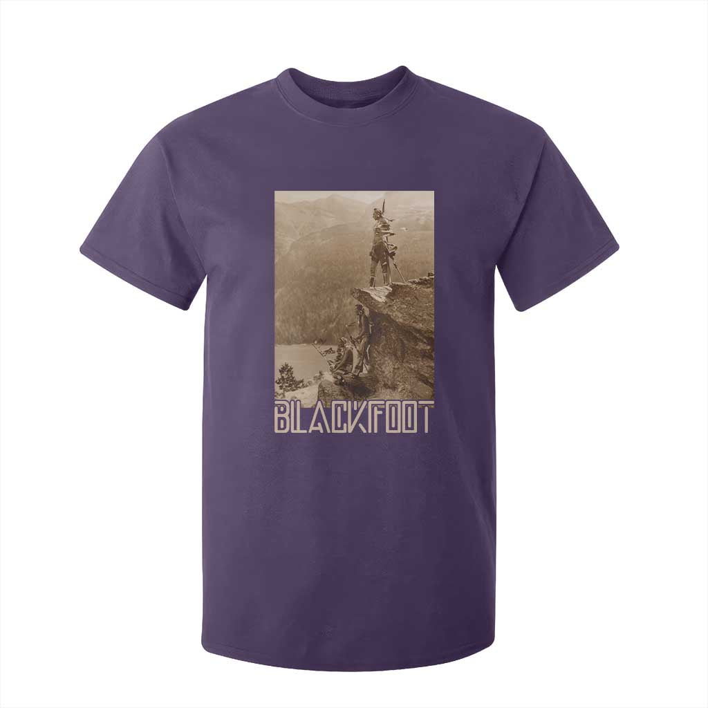 Blackfoot Native American Indians At Glacier National Park T Shirt For Kid