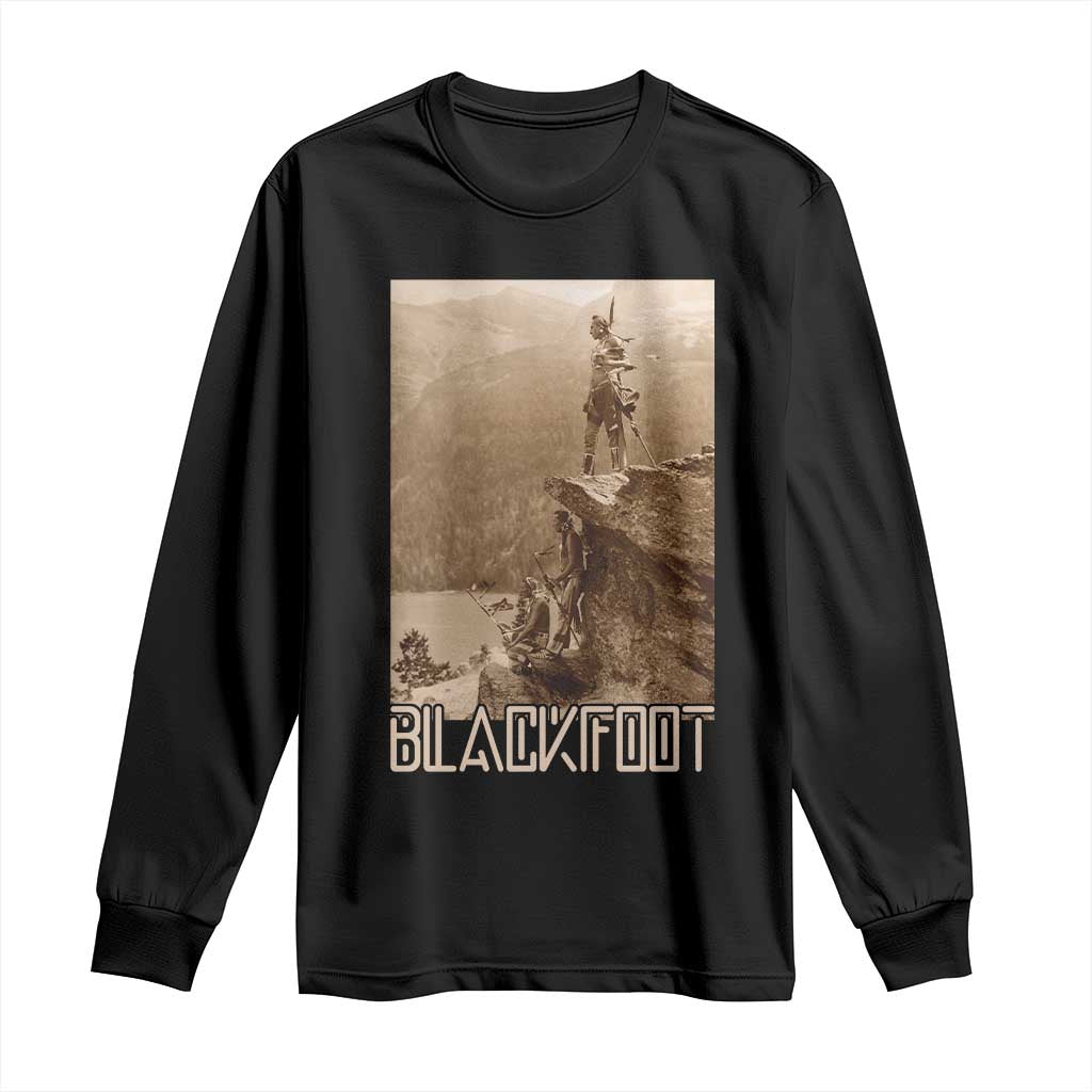 Blackfoot Native American Indians At Glacier National Park Long Sleeve Shirt