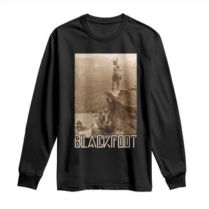 Blackfoot Native American Indians At Glacier National Park Long Sleeve Shirt