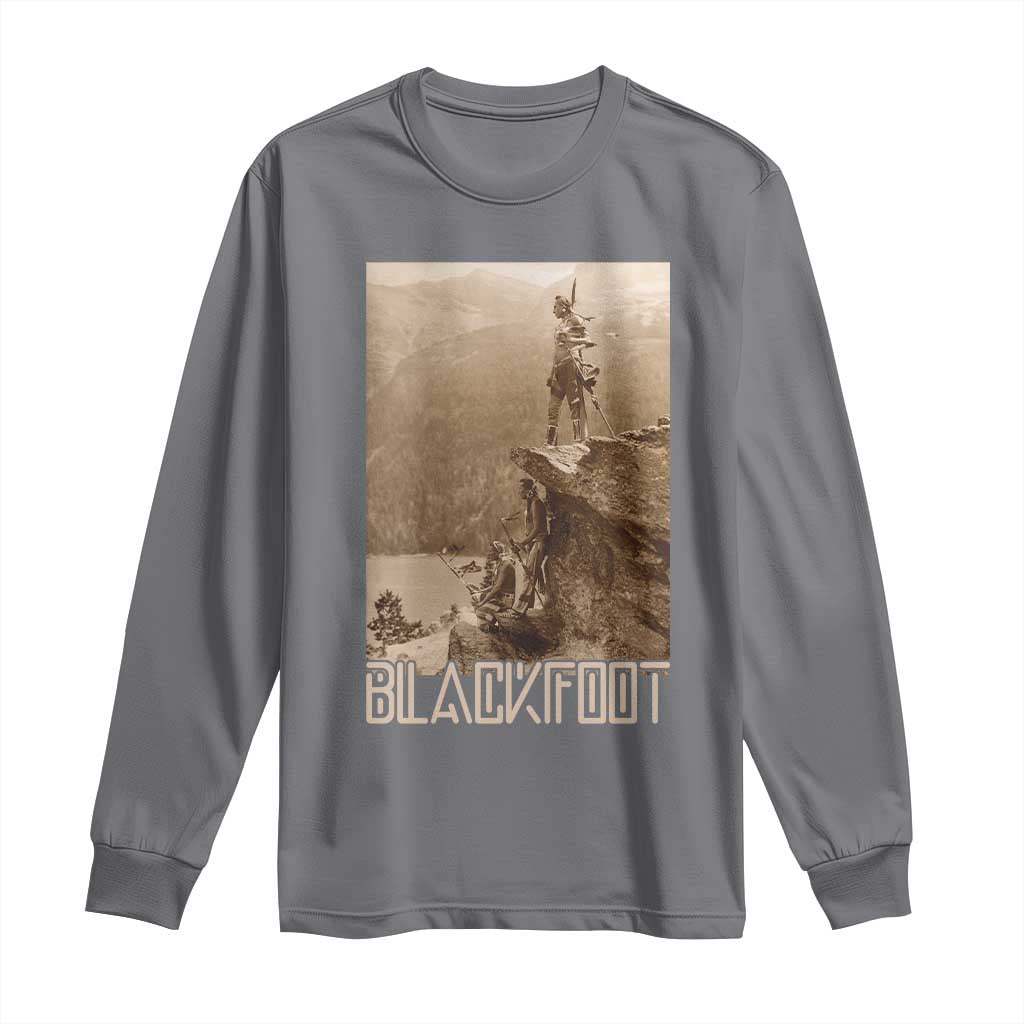Blackfoot Native American Indians At Glacier National Park Long Sleeve Shirt