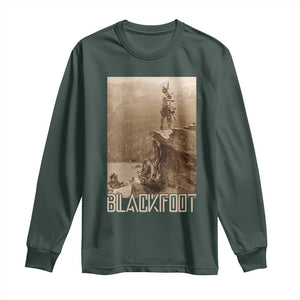 Blackfoot Native American Indians At Glacier National Park Long Sleeve Shirt