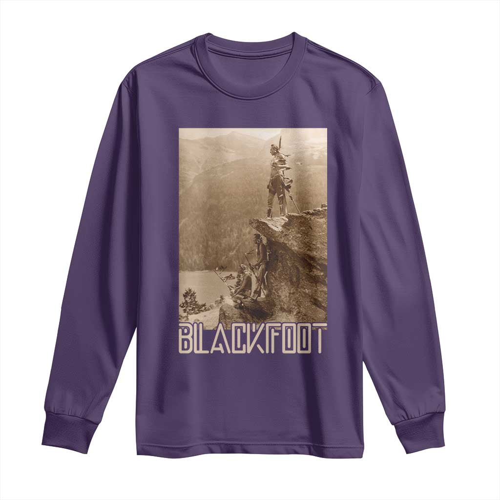 Blackfoot Native American Indians At Glacier National Park Long Sleeve Shirt
