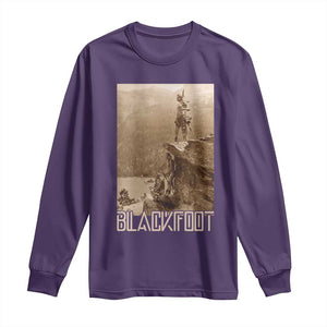 Blackfoot Native American Indians At Glacier National Park Long Sleeve Shirt