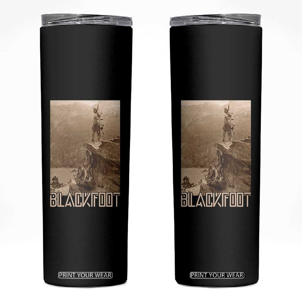 Blackfoot Native American Indians At Glacier National Park Skinny Tumbler