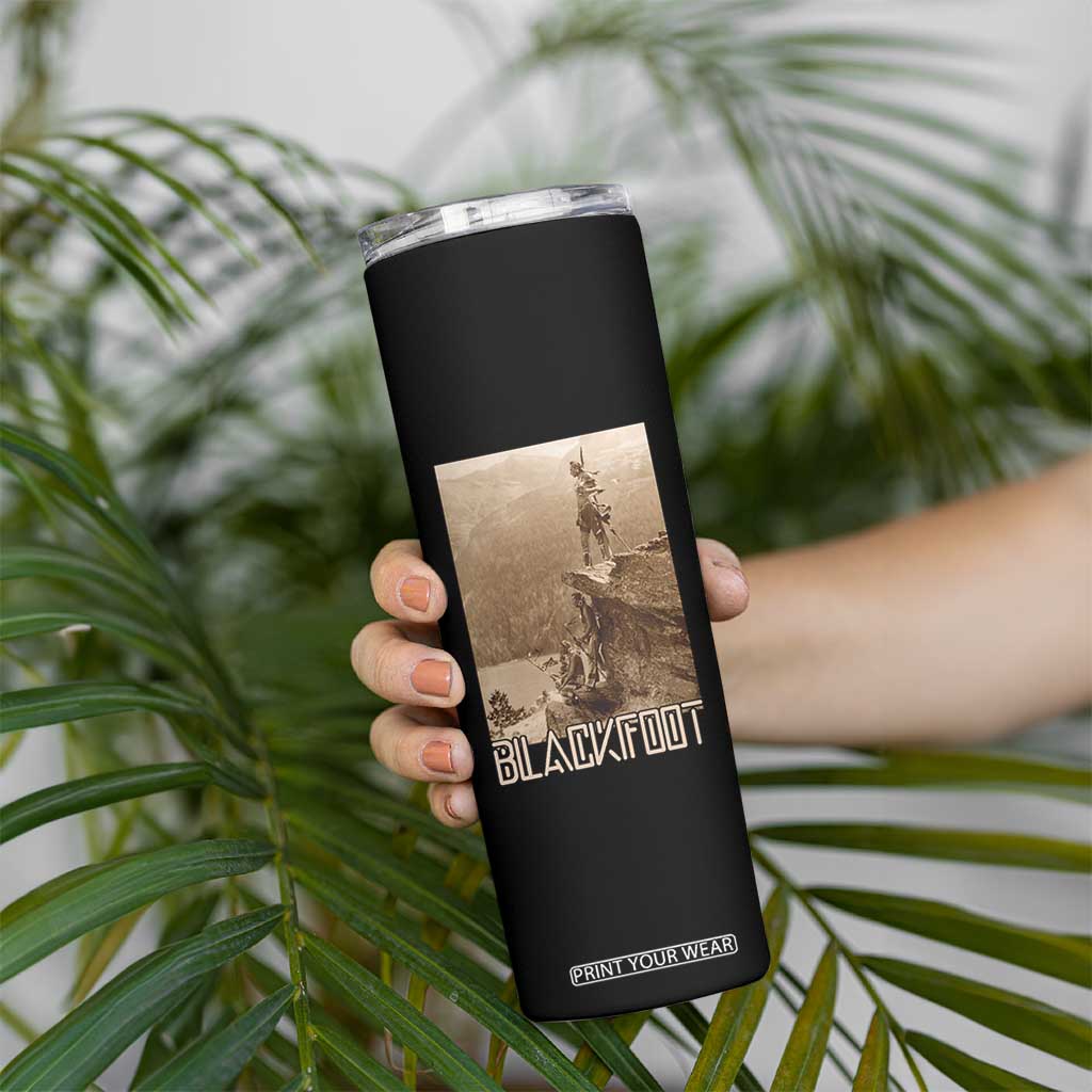 Blackfoot Native American Indians At Glacier National Park Skinny Tumbler