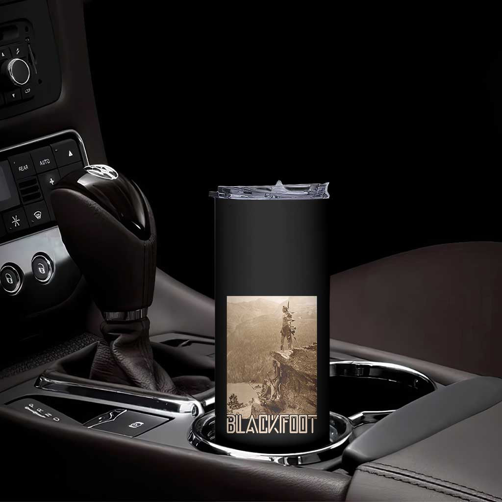 Blackfoot Native American Indians At Glacier National Park Skinny Tumbler