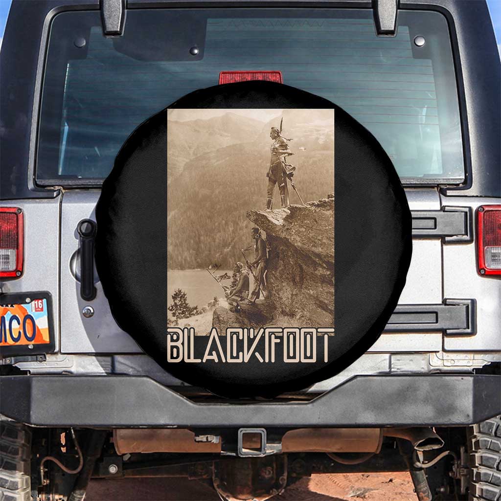 Blackfoot Native American Indians At Glacier National Park Spare Tire Cover