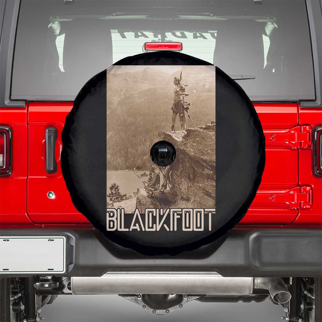 Blackfoot Native American Indians At Glacier National Park Spare Tire Cover