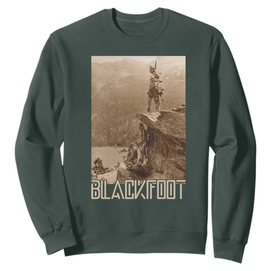 Blackfoot Native American Indians At Glacier National Park Sweatshirt