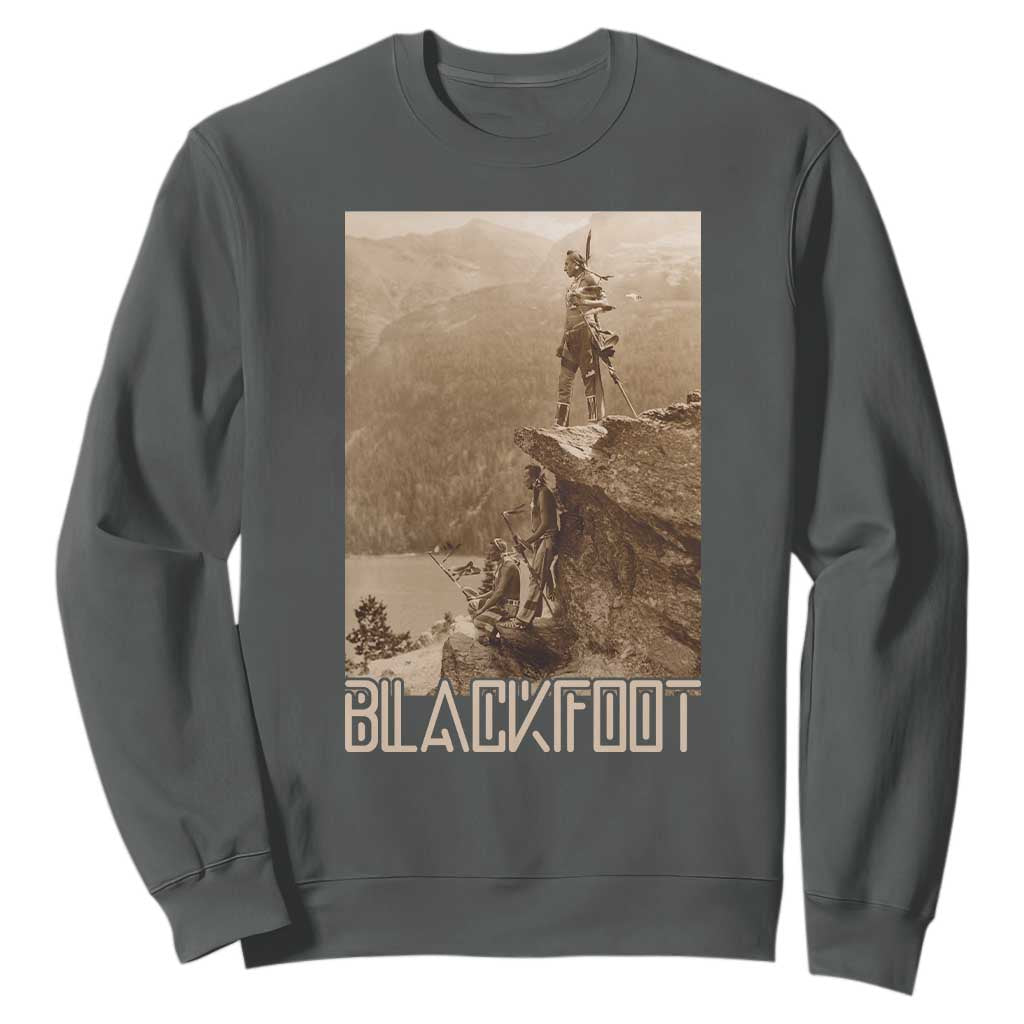 Blackfoot Native American Indians At Glacier National Park Sweatshirt