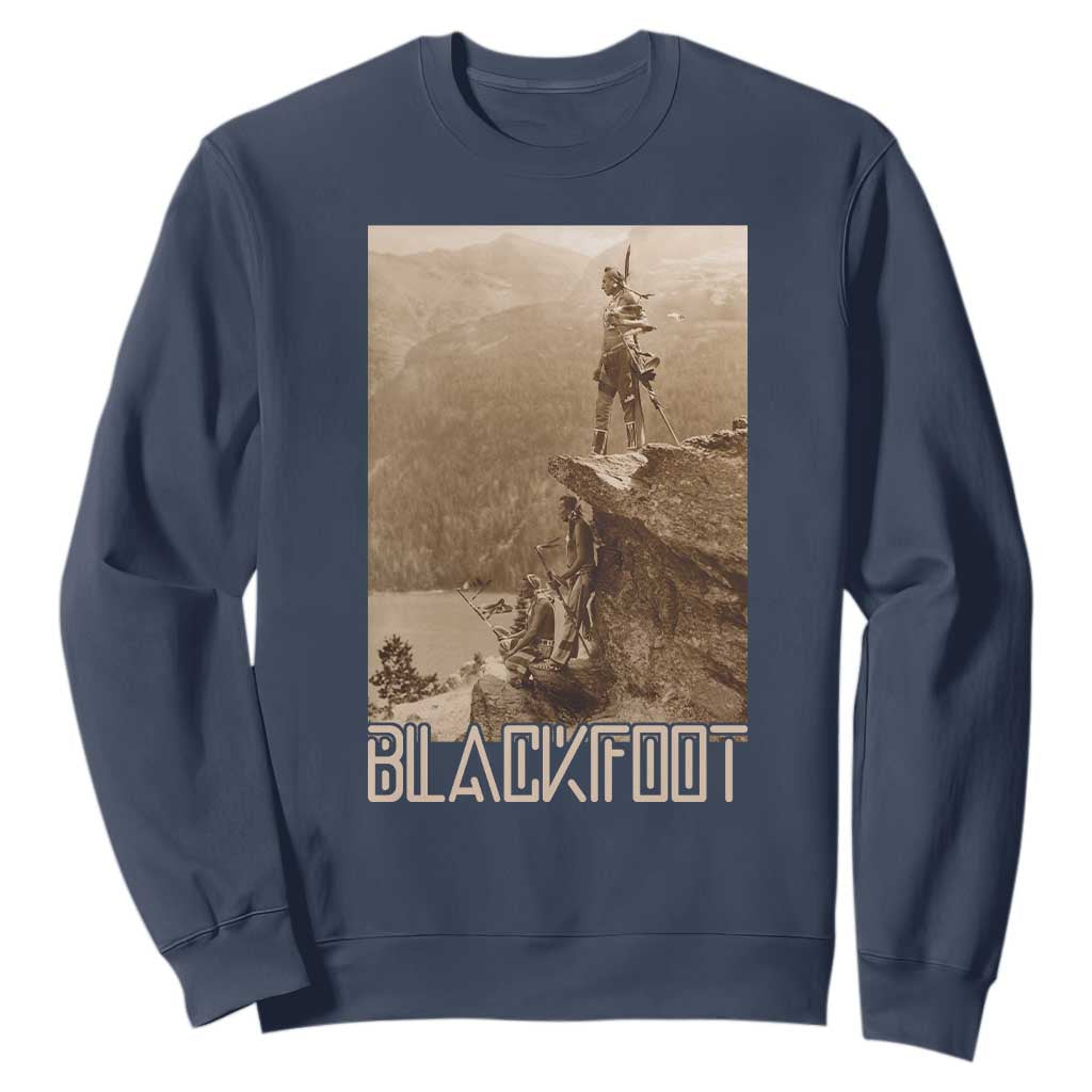 Blackfoot Native American Indians At Glacier National Park Sweatshirt