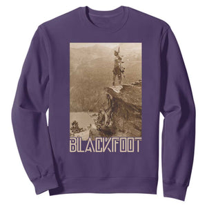 Blackfoot Native American Indians At Glacier National Park Sweatshirt
