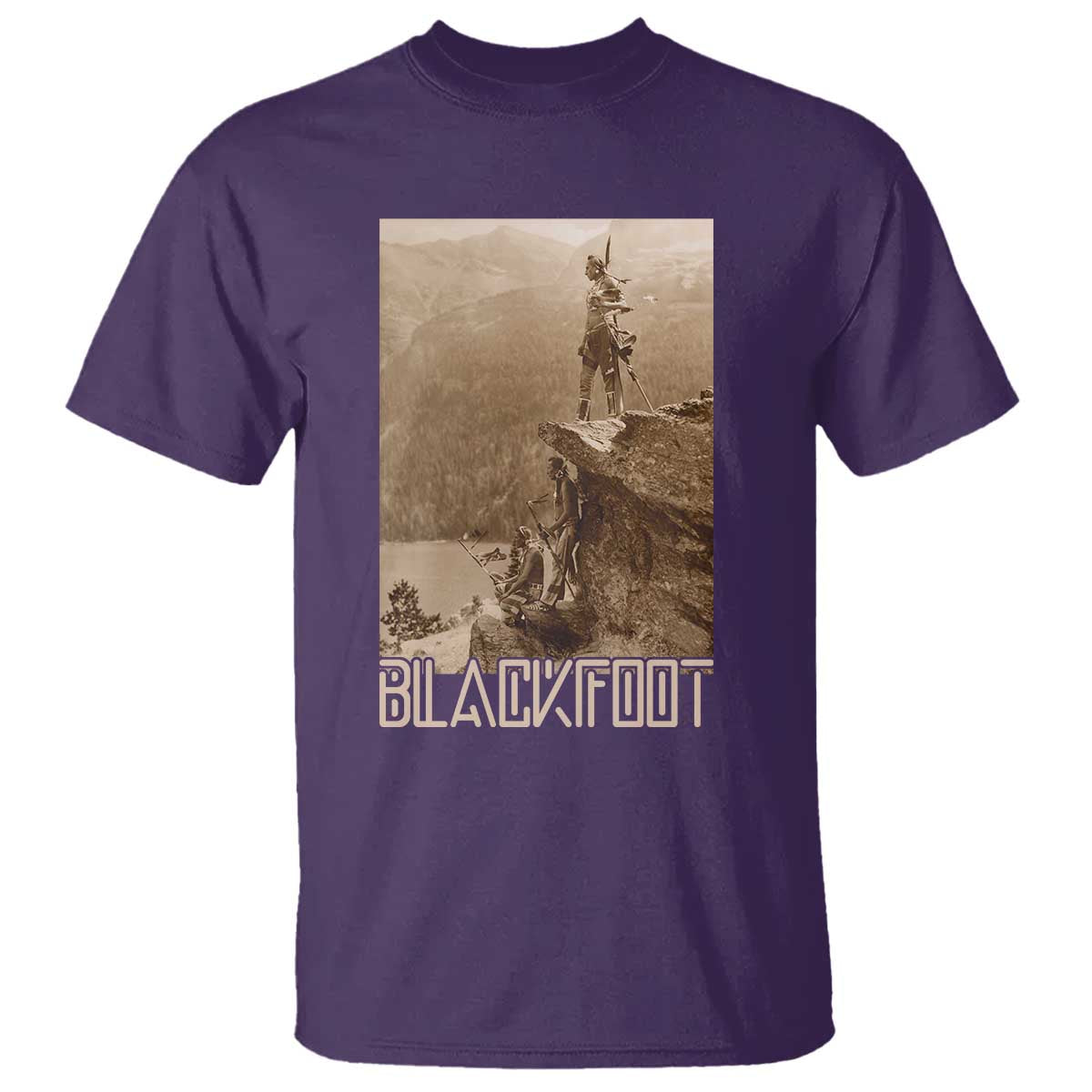 Blackfoot Native American Indians At Glacier National Park T Shirt
