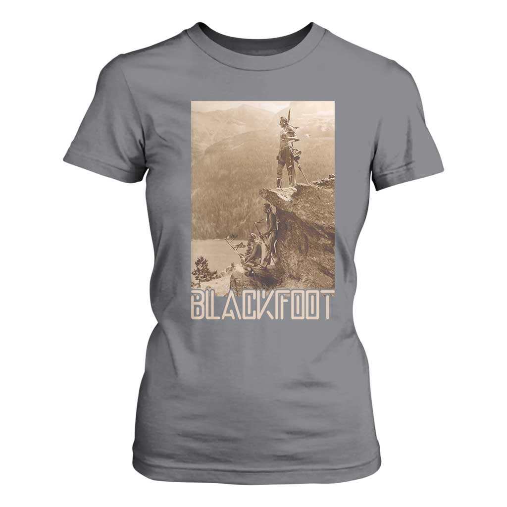 Blackfoot Native American Indians At Glacier National Park T Shirt For Women