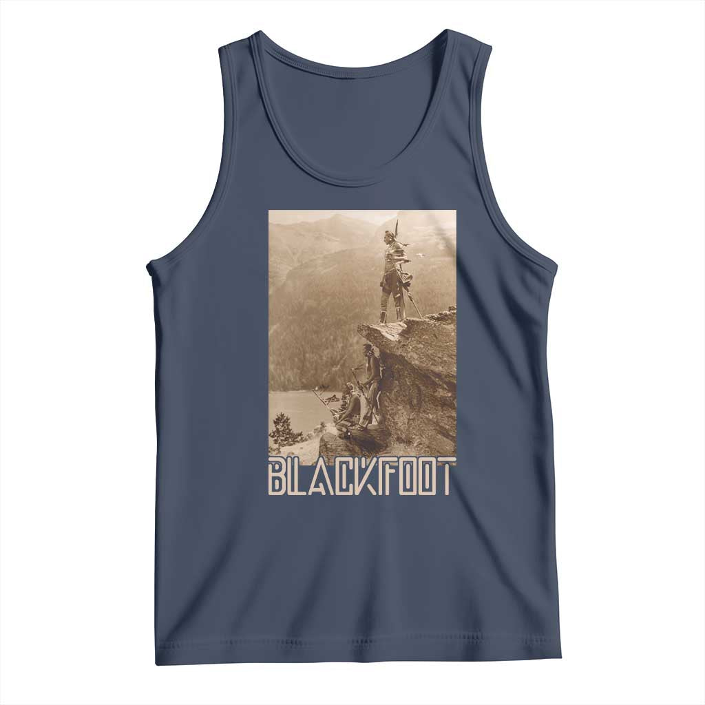 Blackfoot Native American Indians At Glacier National Park Tank Top