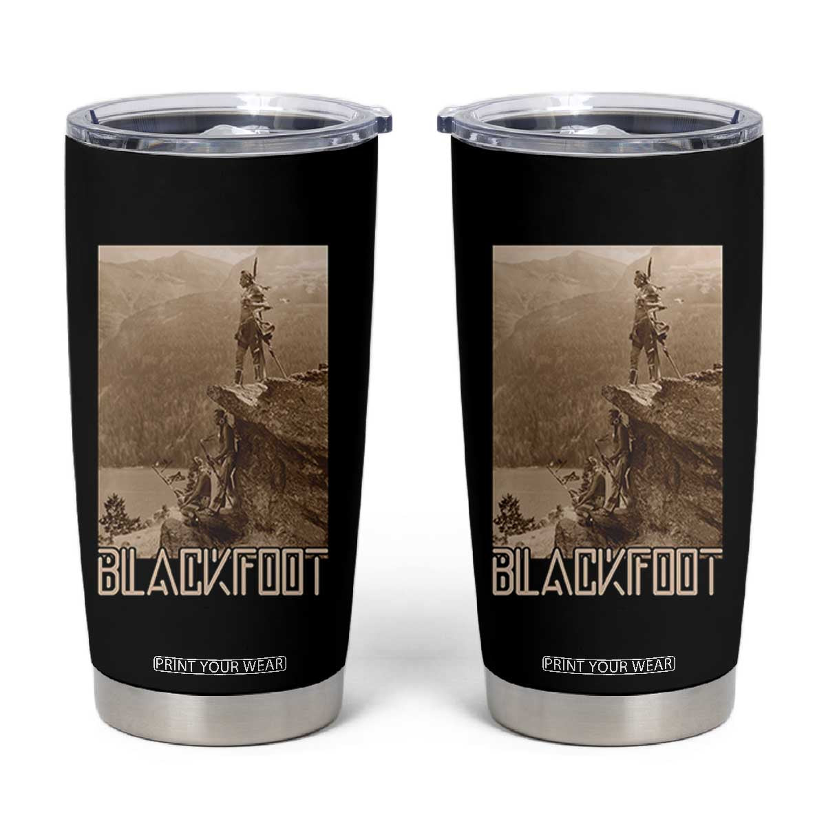 Blackfoot Native American Indians At Glacier National Park Tumbler Cup