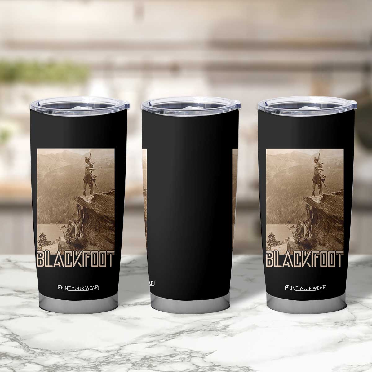 Blackfoot Native American Indians At Glacier National Park Tumbler Cup