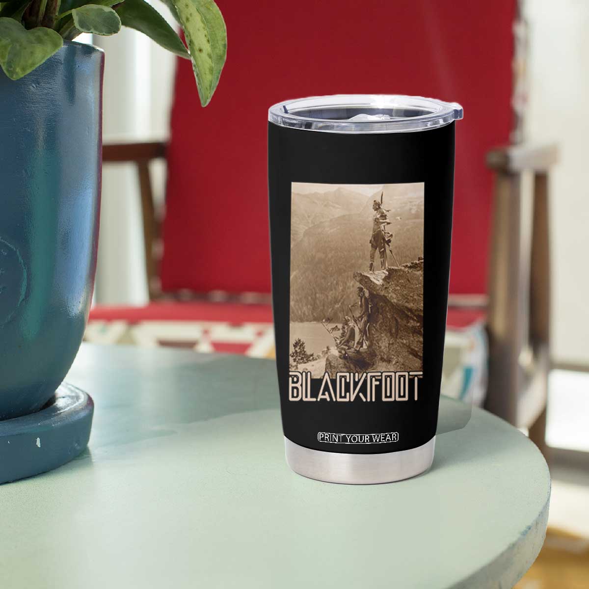 Blackfoot Native American Indians At Glacier National Park Tumbler Cup