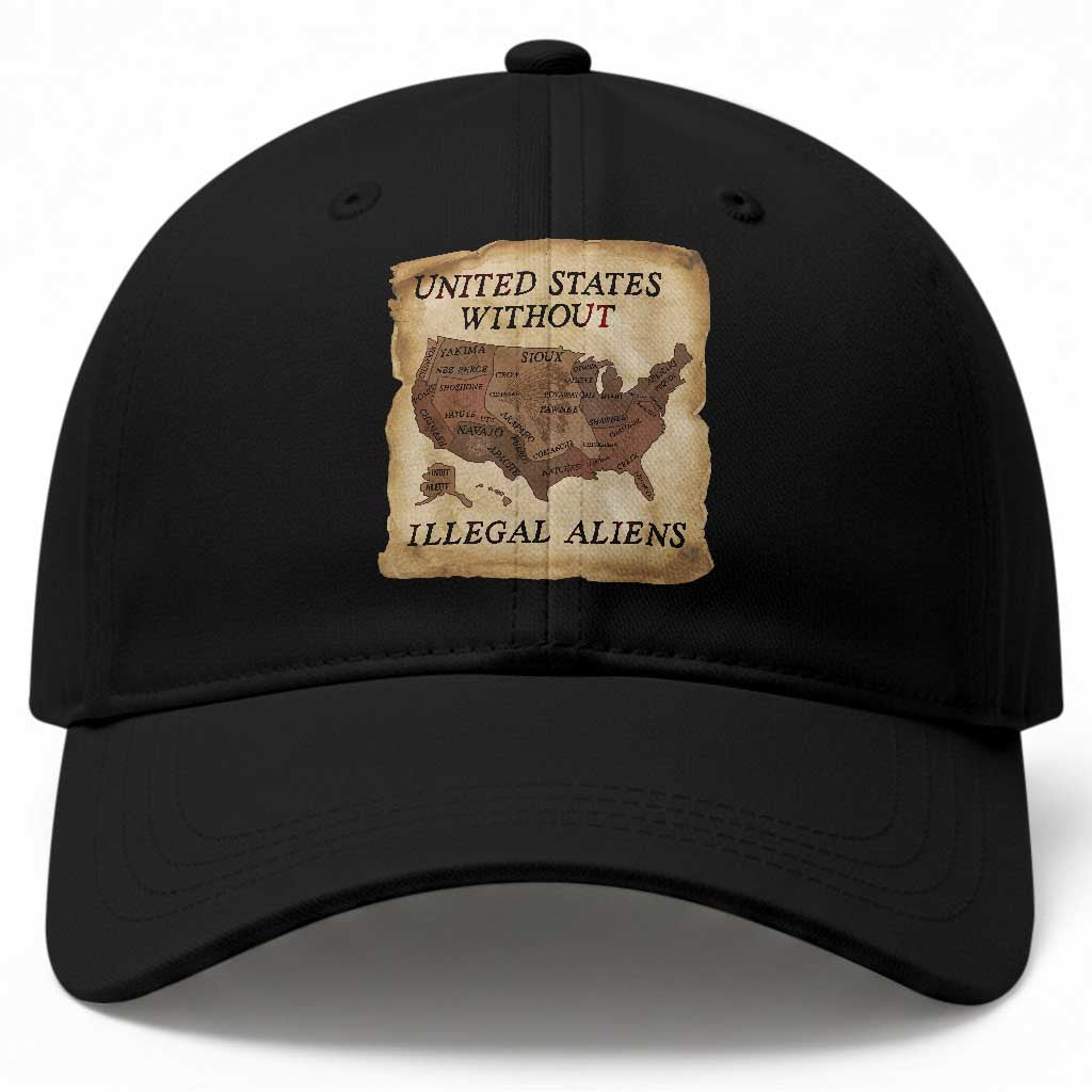 United States Without Illegal Aliens Baseball Cap Native Land Map