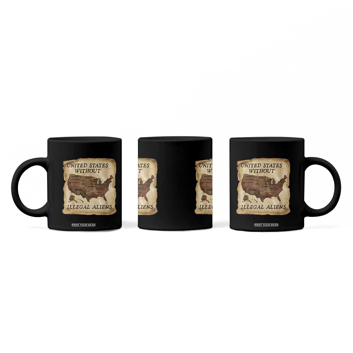 United States Without Illegal Aliens Coffee Mug Native Land Map