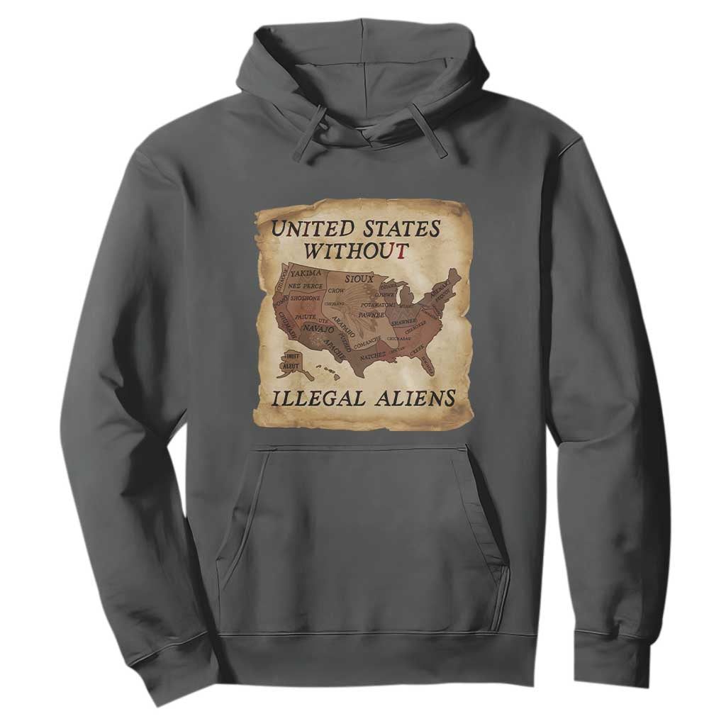 United States Without Illegal Aliens Hoodie Native Land Map