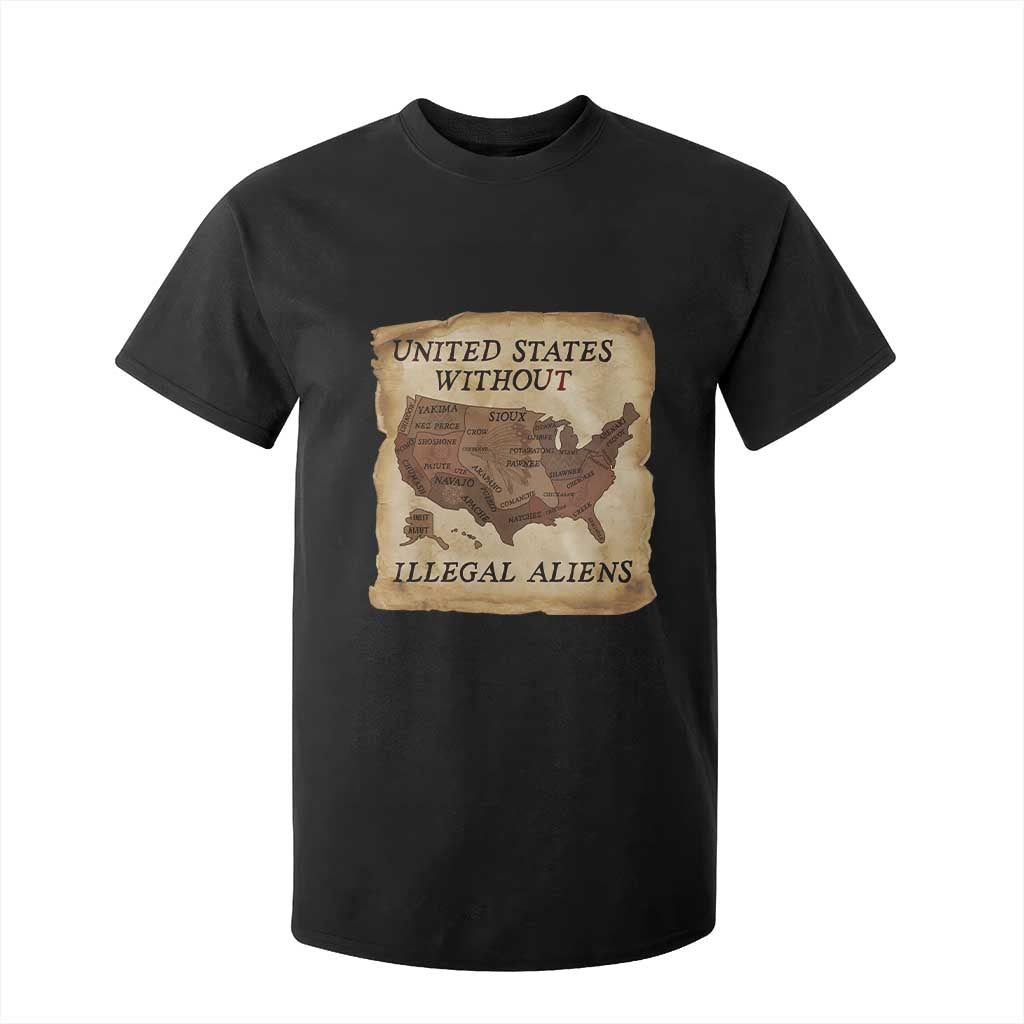 United States Without Illegal Aliens T Shirt For Kid Native Land Map