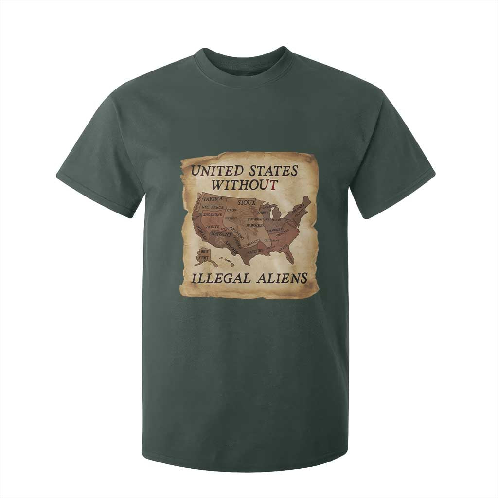 United States Without Illegal Aliens T Shirt For Kid Native Land Map