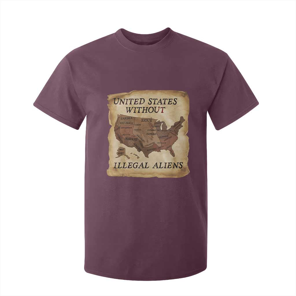 United States Without Illegal Aliens T Shirt For Kid Native Land Map