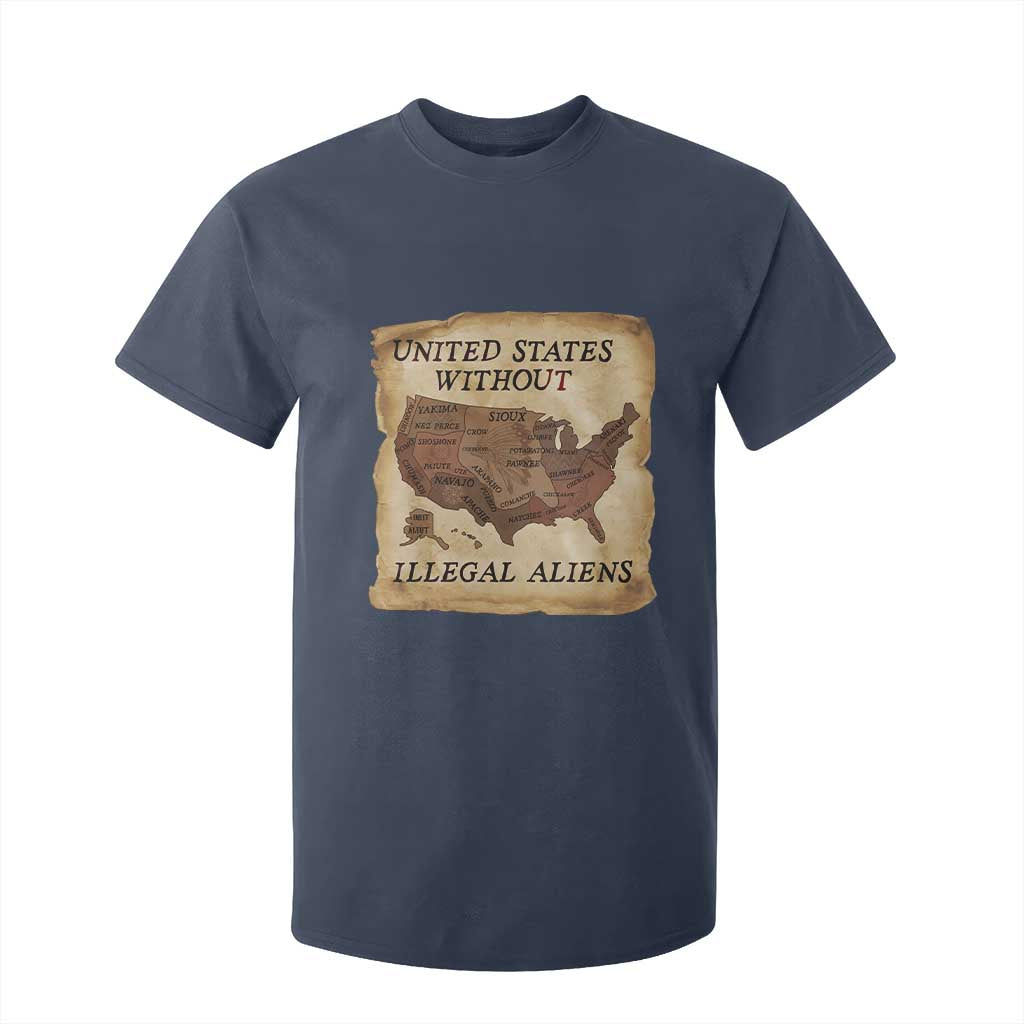 United States Without Illegal Aliens T Shirt For Kid Native Land Map