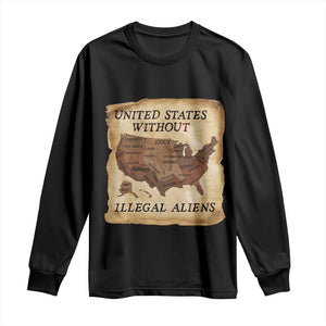 United States Without Illegal Aliens Long Sleeve Shirt Native Land Map