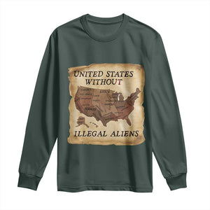United States Without Illegal Aliens Long Sleeve Shirt Native Land Map