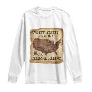 United States Without Illegal Aliens Long Sleeve Shirt Native Land Map