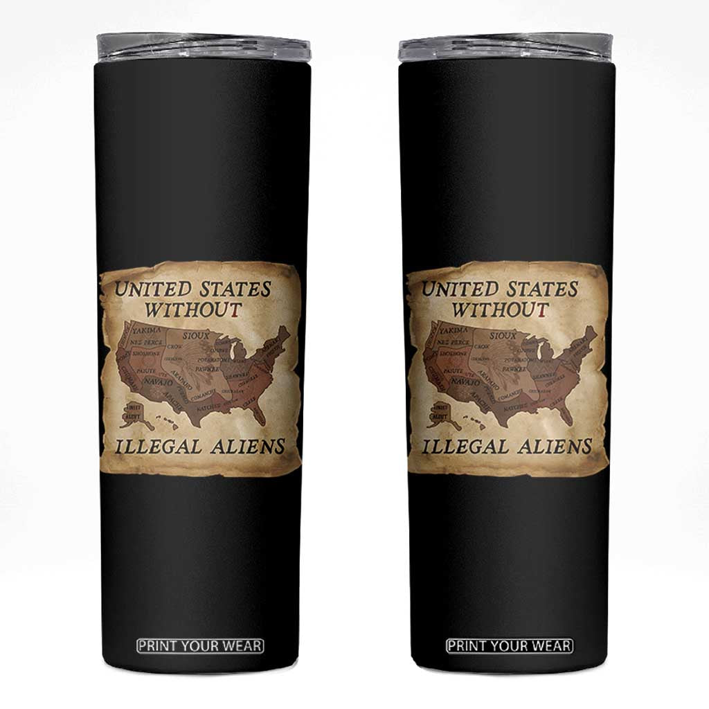 United States Without Illegal Aliens Skinny Tumbler Native Land Map