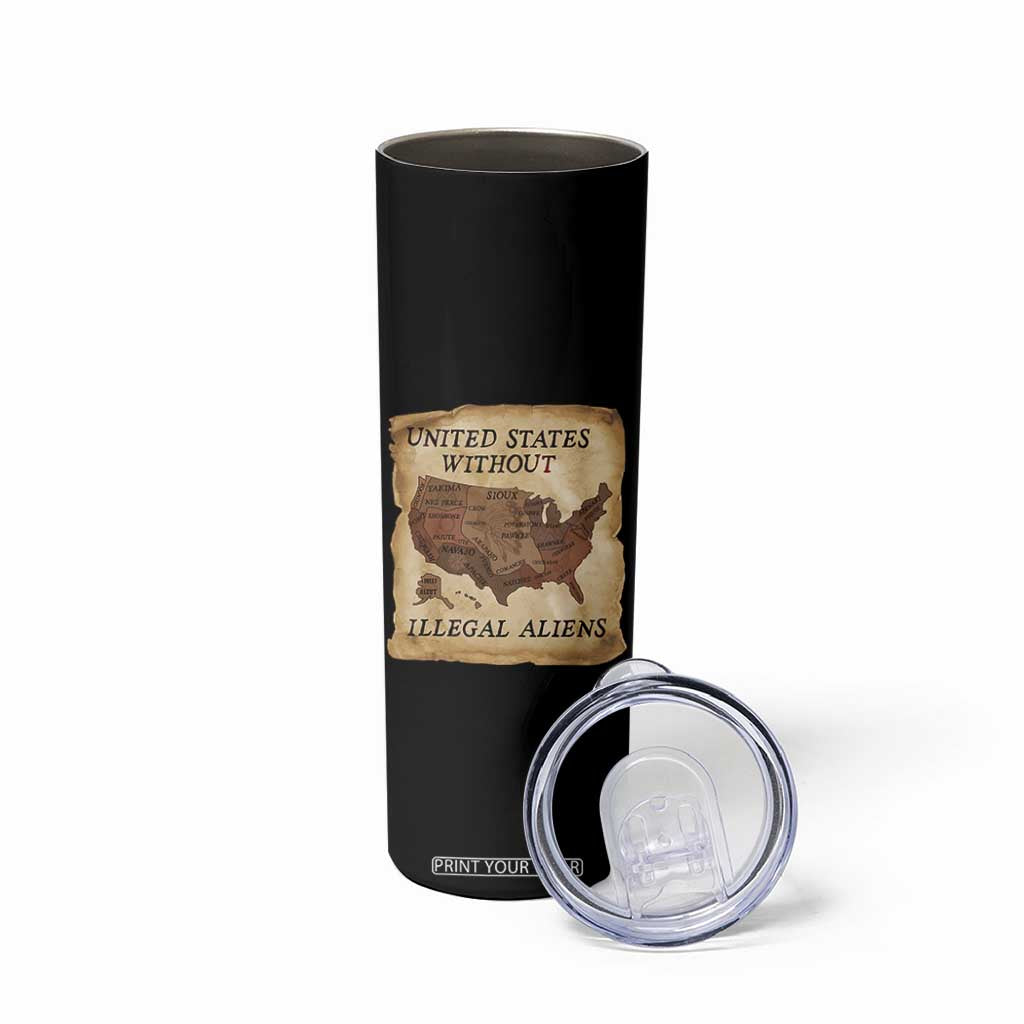 United States Without Illegal Aliens Skinny Tumbler Native Land Map
