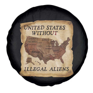 United States Without Illegal Aliens Spare Tire Cover Native Land Map