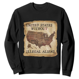 United States Without Illegal Aliens Sweatshirt Native Land Map
