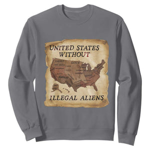 United States Without Illegal Aliens Sweatshirt Native Land Map