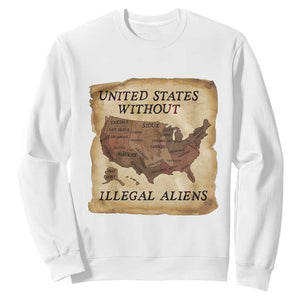 United States Without Illegal Aliens Sweatshirt Native Land Map